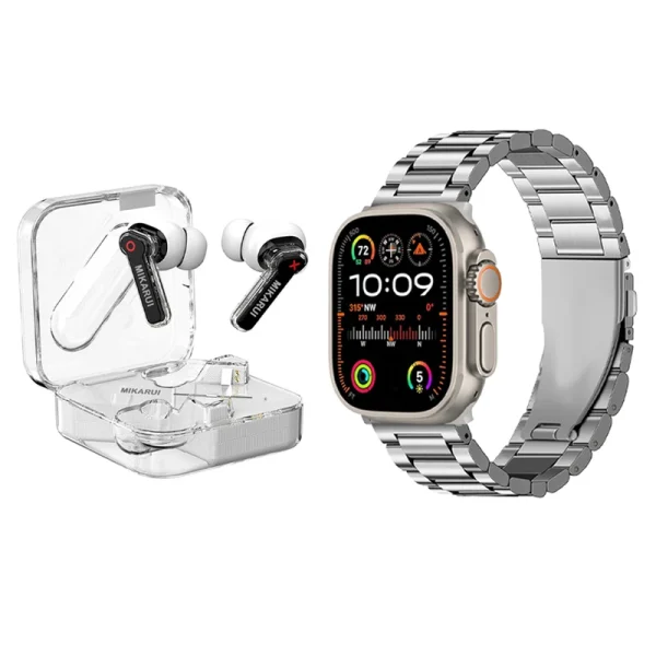 ساعت هوشمند اسمارت تایم مدل RS9 ULTRA 2 به همراه هدفون بلوتوثی
